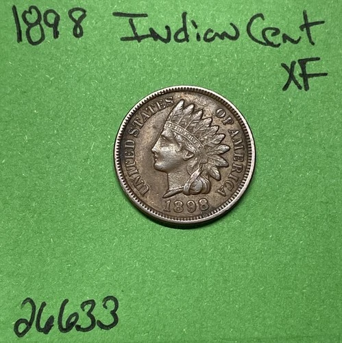1898 Indian Head Cent / Penny 1c Xf Extra Fine