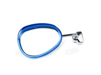 Spiegel -BUMM Retro Beinschild Klemmspiegel- Universal, Weiss Blau - Links
