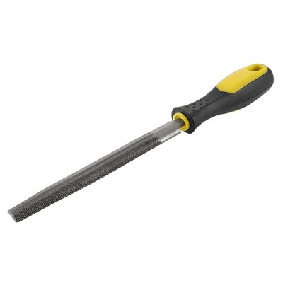6 Inch Double Cut Grade High Carbon Hardened Steel Half Round File with Handle