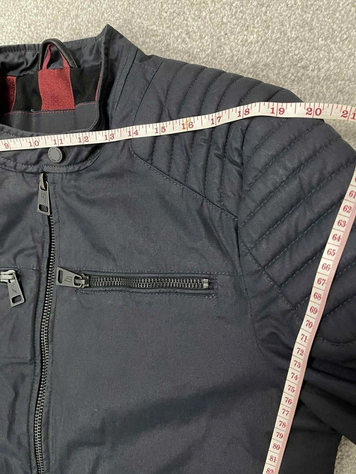 Superdry & Idris Elba Premium Collection Collaboration NavyMen's Biker Jacket XL - Image 4 of 4