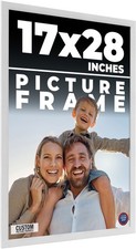 17x28 Frame White Wood Picture Photo Frame with UV Acrylic and Acid Free Backing