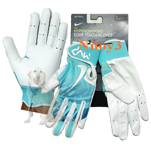 NIKE Youth Hyperdiamond Edge Softball Batting Gloves Small (girth) 6
