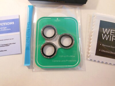 TENSEA iPhone 15 Pro / Max 6.1 Inch Lens Protector, Bling, New / Open Box, Nice