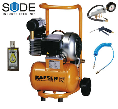 Kaeser Druckluft Kompressor Classic min 210/10 W mit Zubehörset Kolbenkompressor