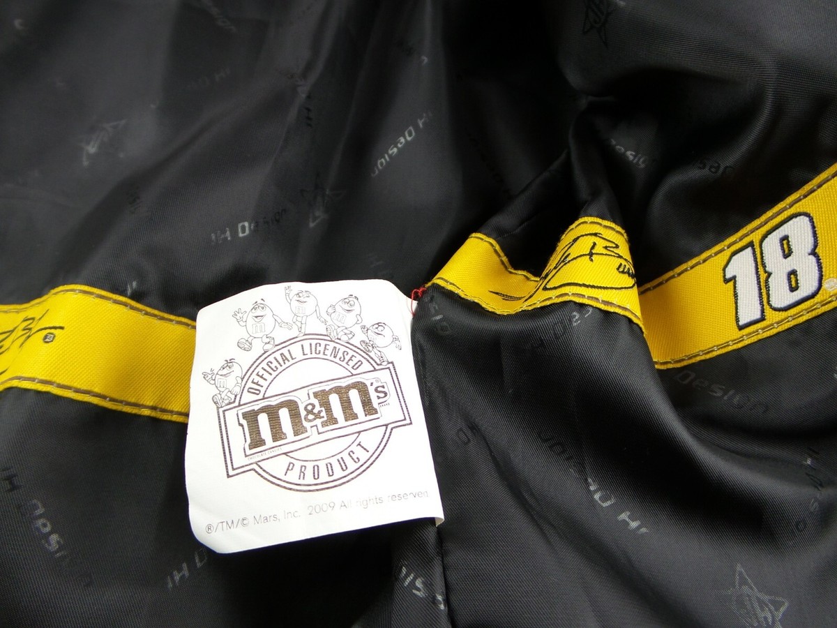 Nascar JH Design M&M's Racing Kyle Busch Canvas Jacket Size