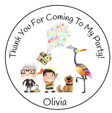 12 Personalized Kids Birthday Party Stickers Favors Labels tags 2.5" Custom