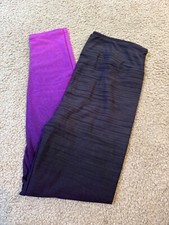 NEW OS LuLaRoe Purple Leggings Solid Fade Stripes Aztec Geometric One Size 495