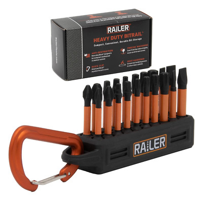 Railer 20Pc Screwdriver Bit Set - Premium S2 Steel 2'' Phillips, Robertson Square