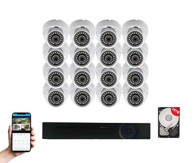 Evertech 16 Channel HD Indoor Outdoor CCTV Security Camera System 10TB Recording