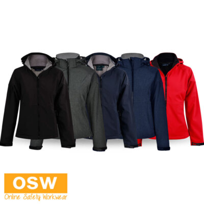 Ladies' Long Sleeves Aspen Breathable Softshell Detachable Hood Jacket JK34