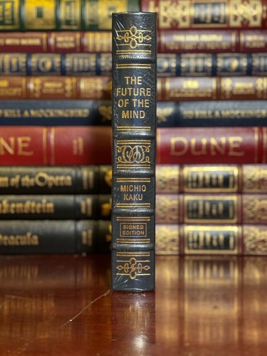 Future Of The Mind MICHIO KAKU SIGNED Sealed Easton Press Leather Bound Hardback - Picture 2 of 3