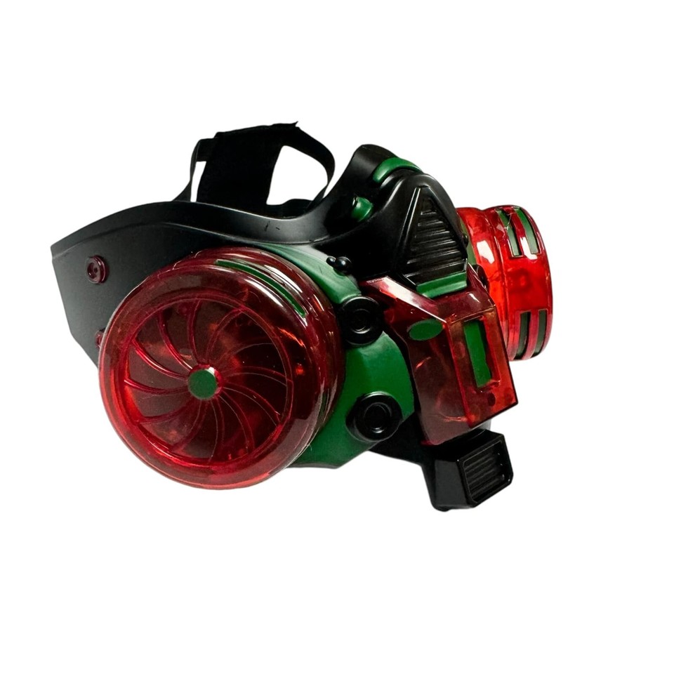 Cyberpunk Mask Light Up Half Face Shield (Black/Red/Green) Hackers ...