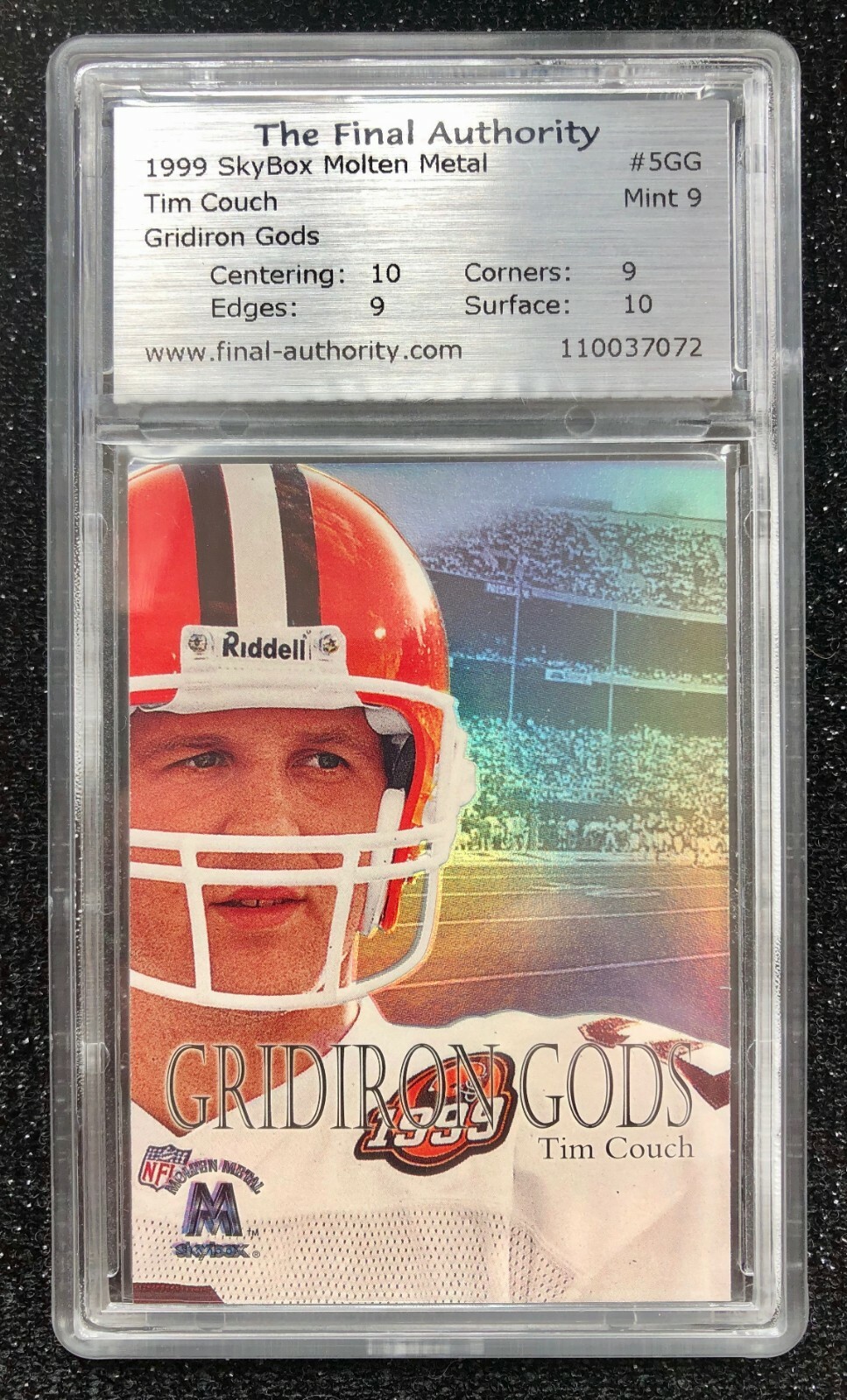 1999 Skybox Molten Metal #5GG Tim Couch Gridiron Gods Browns TFA Graded 9 MINT