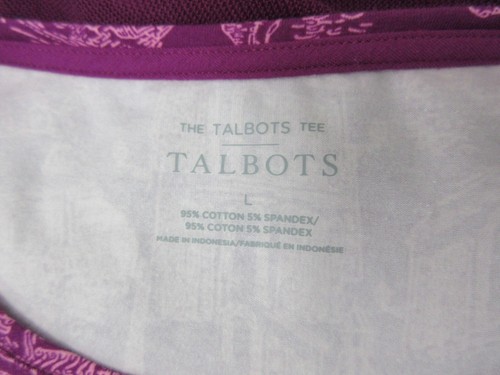 TALBOTS SET KNIT CARDIGAN & LONG SLEEVE TEE TOP FUCHSIA WOMENS LARGE PARIS - Picture 7 of 17