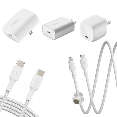 Belkin Genuine Wall Charger BoostCharge 30 Watt Fast Charge USB C USB A iPhone