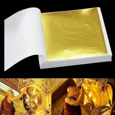 100 Seiten 24K Gold Folien Blatt Kunst Design Rahmen Dekorativ Heim Dekor