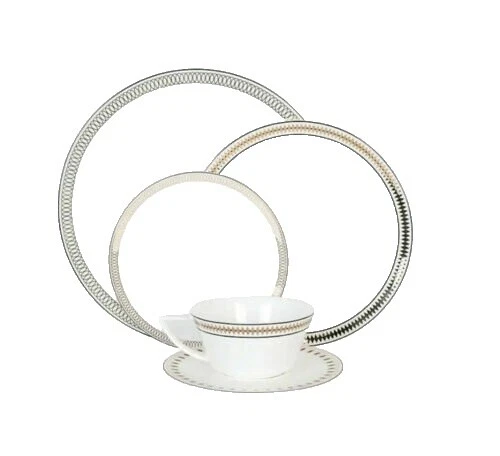 Placas de vajilla de porcelana geométrica