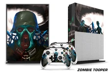 Designer Skin for XBOX ONE S 1S Gaming Console+2 Controller Sticker Decal ZOMBIE