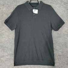 Old Navy Polo Shirt Mens Small Dark Gray Short Sleeve Stretch Knit Golf Comfort
