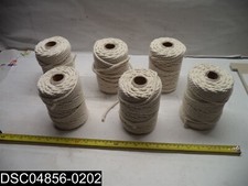 QTY 600 FT  6 Rolls X 100 FT 1/4" Cotton White Sash Braided Rope Cord