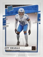2020 Jeff Okudah Panini Chronicles Clearly Donruss Rated Rookie #RR-JO Lions