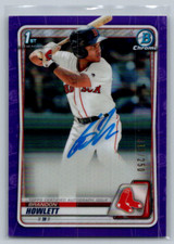 2020 Bowman Brandon Howlett Auto Chrome Purple Refractor /250 #CPA-BH Red Sox