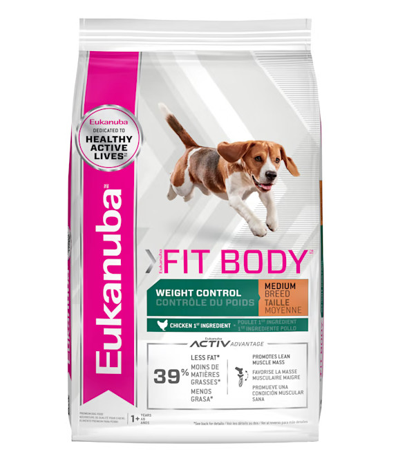 EUKANUBA Fit Body Weight Control Medium Breed Dry Dog Food 28-lb