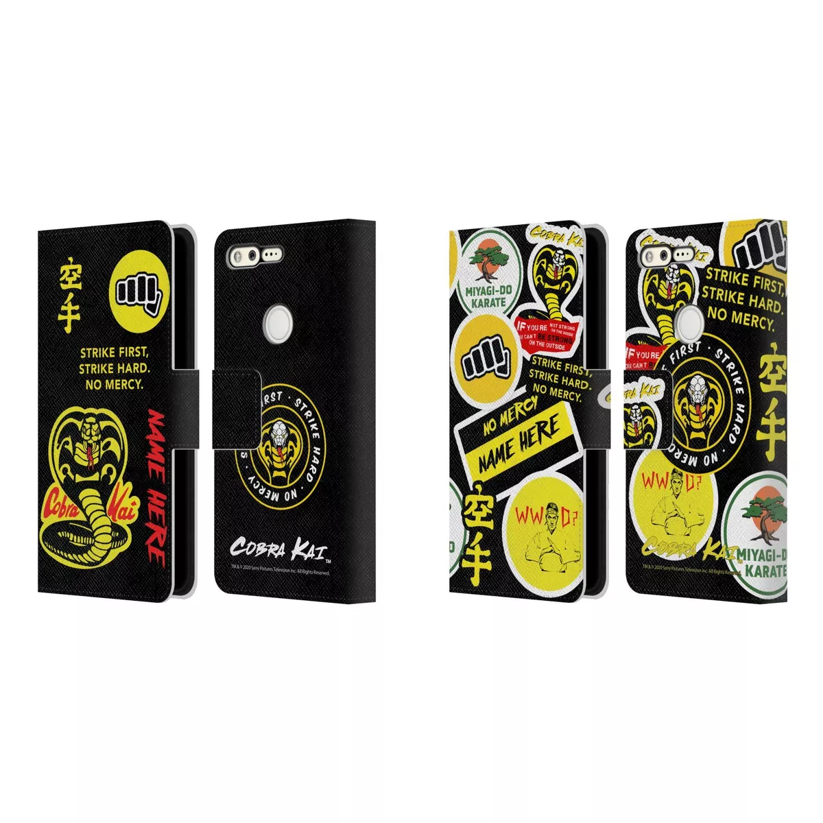 CUSTOM CUSTOMIZED PERSONALIZED COBRA KAI ART LEATHER BOOK CASE FOR GOOGLE  PHONES