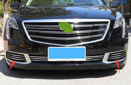 For Cadillac XTS 2018-2019 Matte Silver Exterior Front Fog Light Strip Trim 6PCS - Imagen 5 de 6