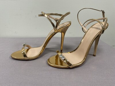 rose gold strappy shoes
