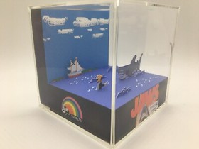 Jaws The Movie Nintendo NES Shadow Box Diorama Cube LJN Steven Spielberg