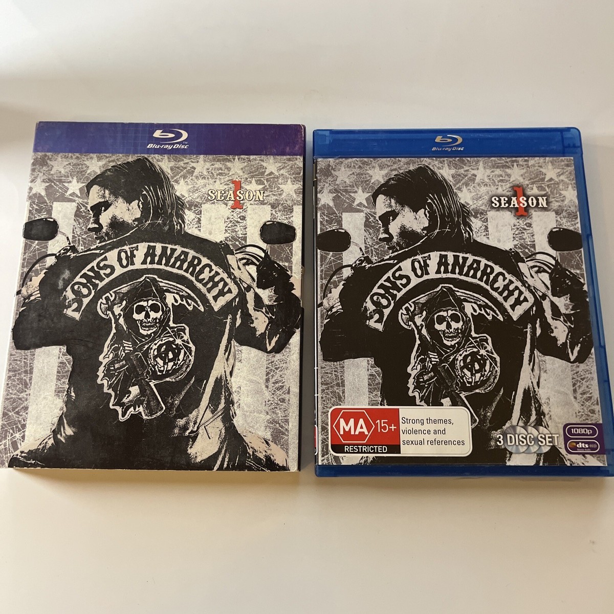 Sons of Anarchy Season (Blu-ray, 2008, 3-Disc) Region B UK
