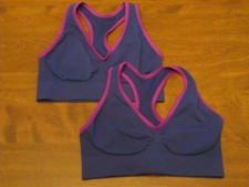 840J2-L02 Hanes G39F Cozy Racerback Pullover Sports Bra 2 Pack SM Purple NWOT