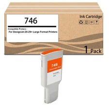 1 Pack 746 Photo Ink Cartridge Works for DesignJet Z6 Z9+ Large Format Red