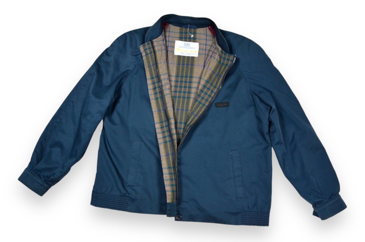 Men's Aquascutum Jacket Harrington Blue England Classic Size S