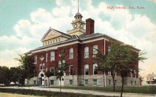 c1910 High School Iola Kansas KS P405
