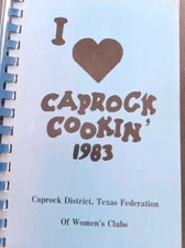Vintage Cookbook Caprock Cookin' 1983 Pre-owned Paperback