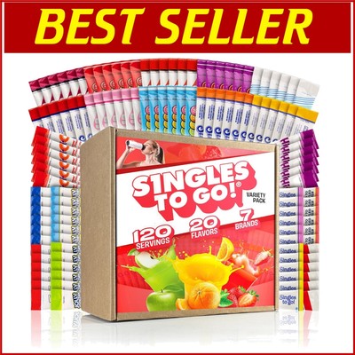 Lightweight Sugar-Free Drink Mix Packets - 20 Refreshing Water Flavors