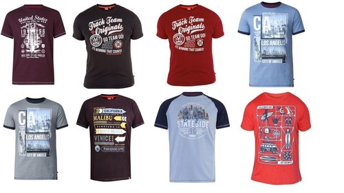 T-shirt Homme Premium D555 - Coton Peigné, Coupe Classique - Tailles Grandes 2XL à 10XL - 9 Couleurs Dispo