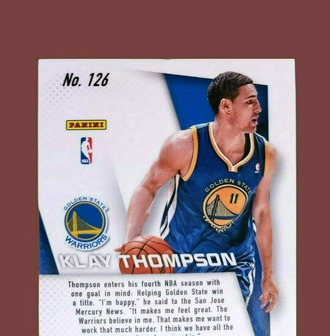 2014-15 Panini Prizm Klay Thompson Golden State Warriors, #126 | eBay