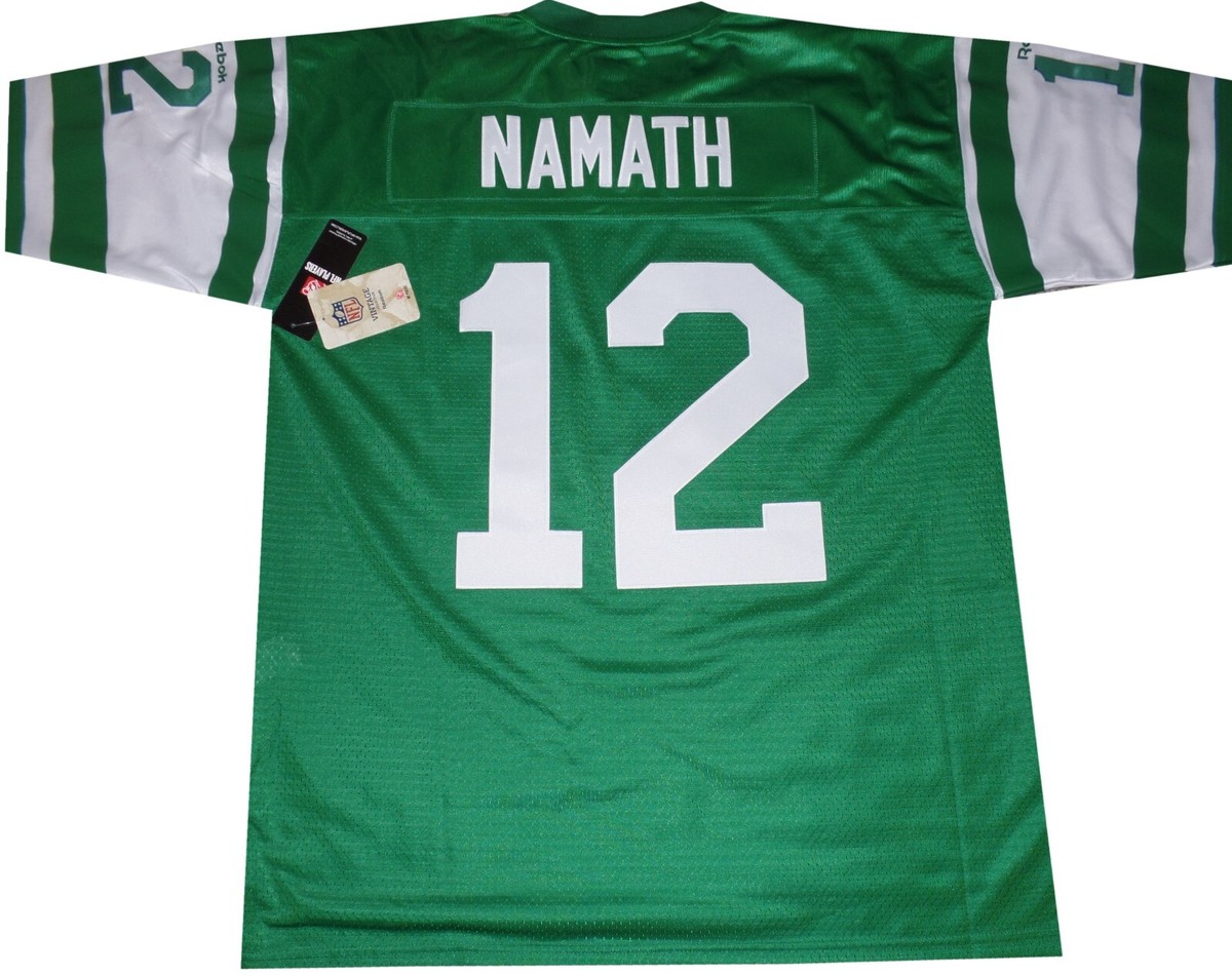 Joe Namath New York Jets Reebok Premier Green 7072A Jersey NEW