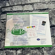 Creative Memories 8 1/2" x 11" Inkjet MATTE Paper Packs Photo Paper White 25 Pgs