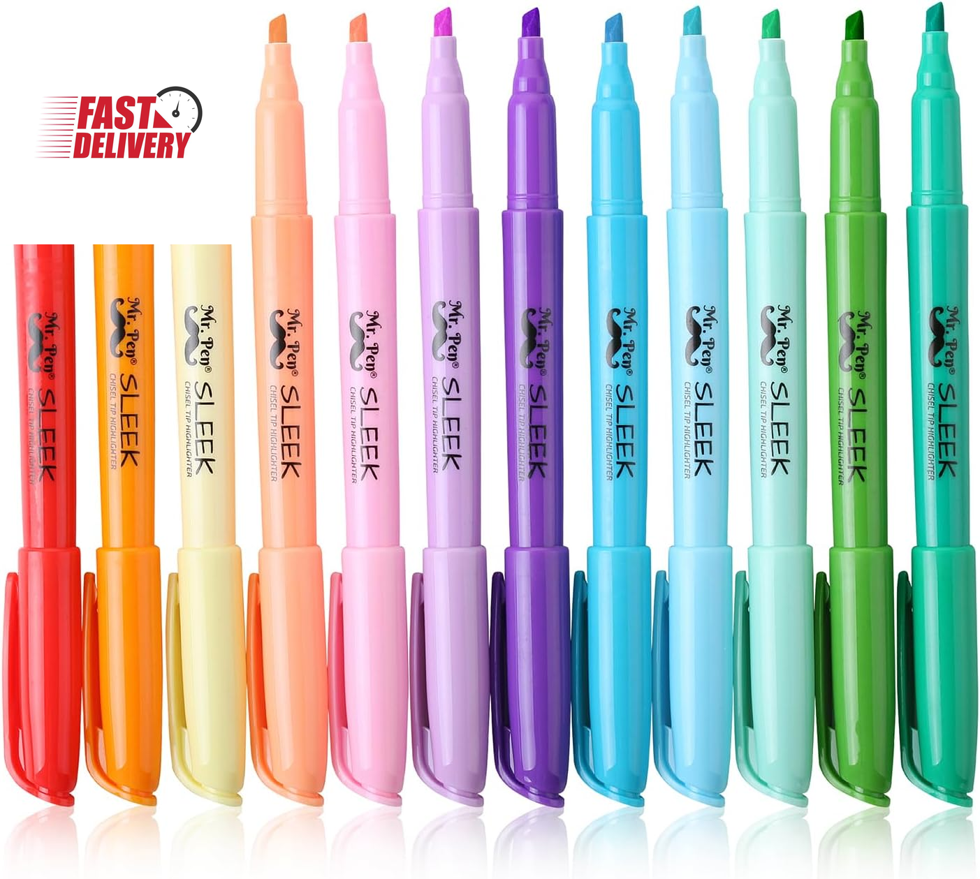 - Pastel Highlighters, 12 Pack, Assorted Colors, Fast Dry, Highlighter Pastel, S-image
