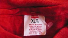 Vtg, Hanes Blank Plain Front Pocket Red XL Fit Like Medium T-shirt Made in USA