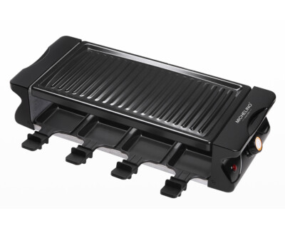 Michelino Raclett BBQ-Grill für 8 Personen mit 8 St. PP-Spateln Tischgrill Grill