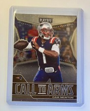Cam Newton Call to Arms 2021 Panini Playoff Football NFL Card No. CA-CNE