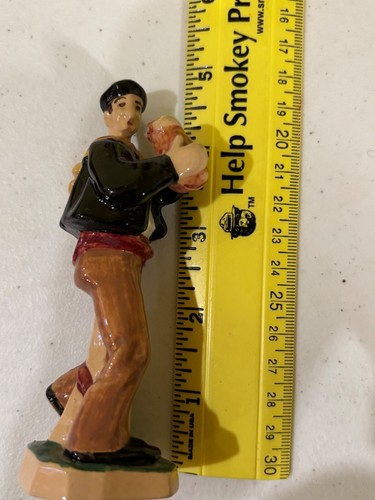 French Faience Quimper pottery peasant figurines 4.5” lot 4 collection c.1950 - Picture 3 of 7