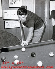 President Ronald Reagan~Shooting Pool~Playing Billiards~Poster~16" x 20" Photo
