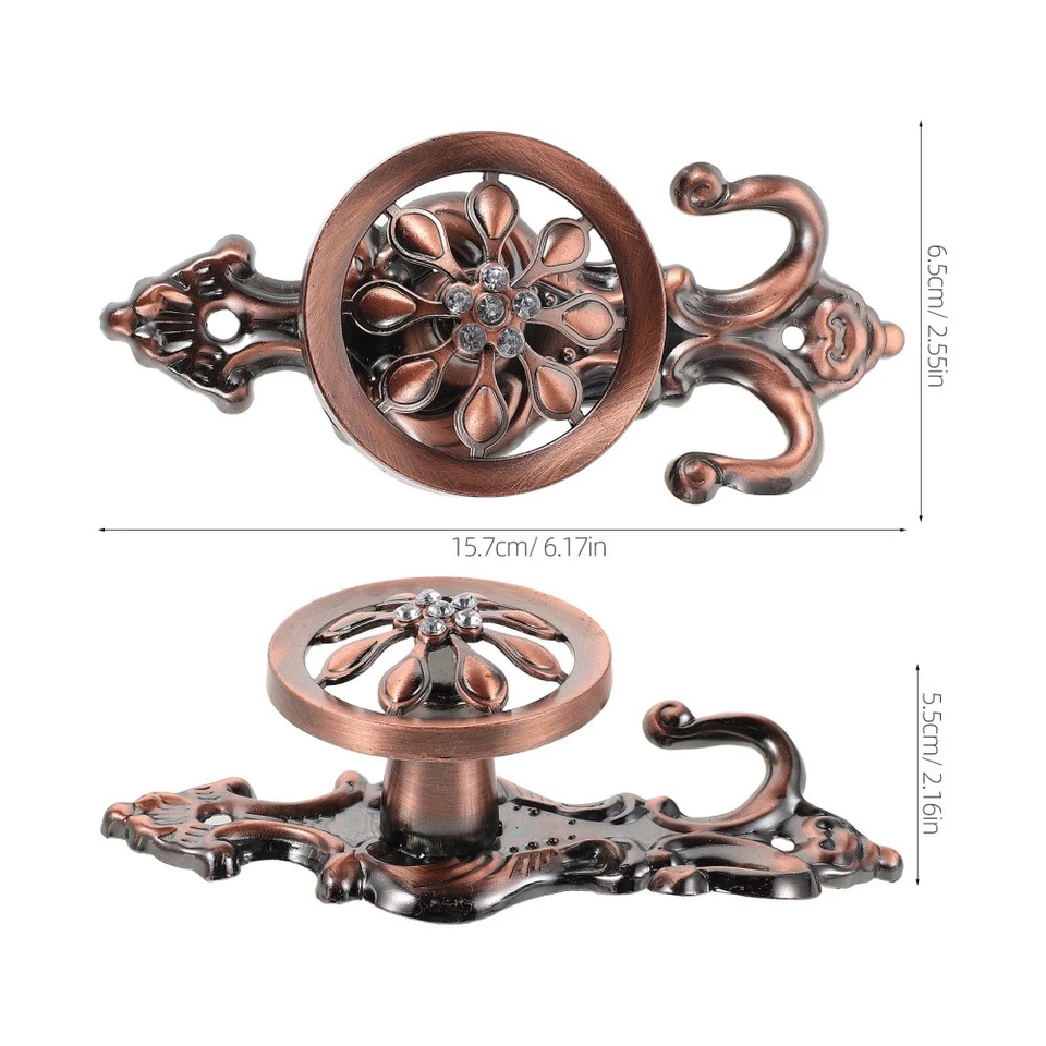 1 par de ganchos para cortinas vintage: aleación de zinc montados en la pared decorativos Foto 4 de 4