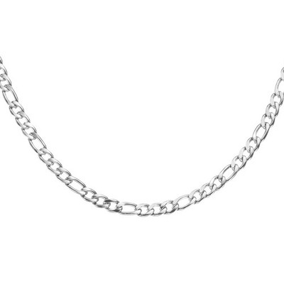 Mens Chains Necklaces 7mm 18'' Long Stainless Steel Chain Necklace, Silver